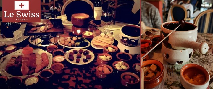 Sequência de Fondue do Le Swiss em Gramado