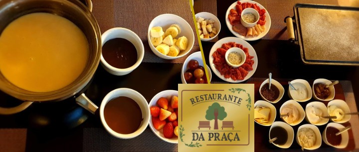 Sequência de Fondue no Restaurante da Praça